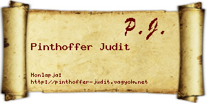 Pinthoffer Judit névjegykártya